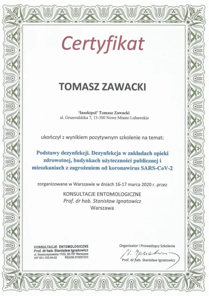 Dezynfekcja w budynkach z zagrożeniem od koronawirus SARS-CoV-2