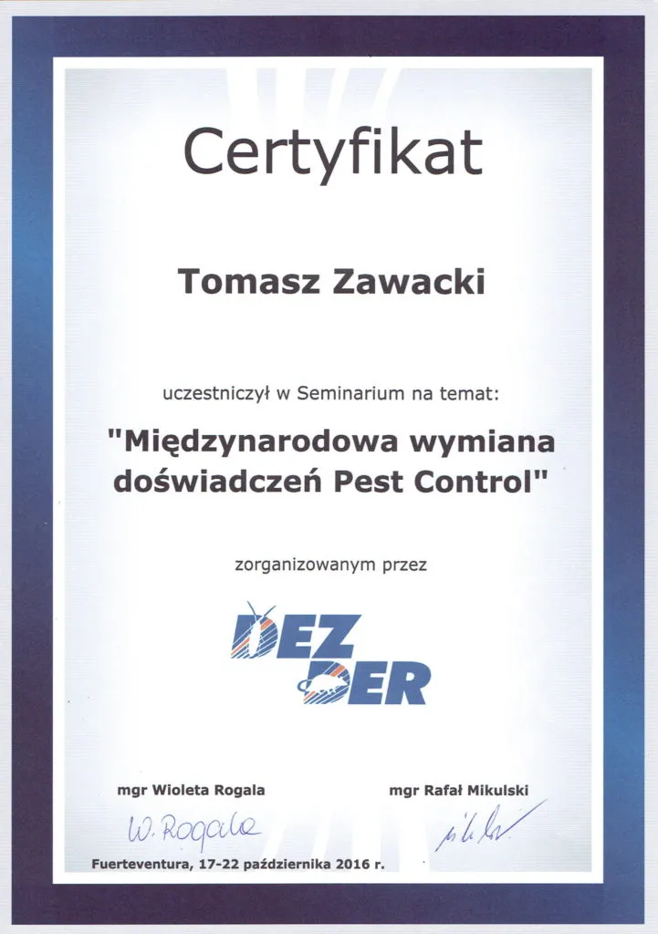 Międzynarodowa wymiana doświadczeń Pest Control