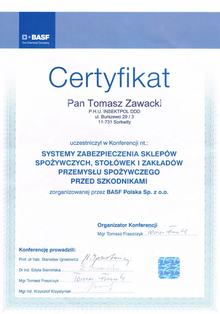 Systemy zabezpieczenia sklepów, stołówke i zakładów przemysłu spożywczego przed szkodnikami